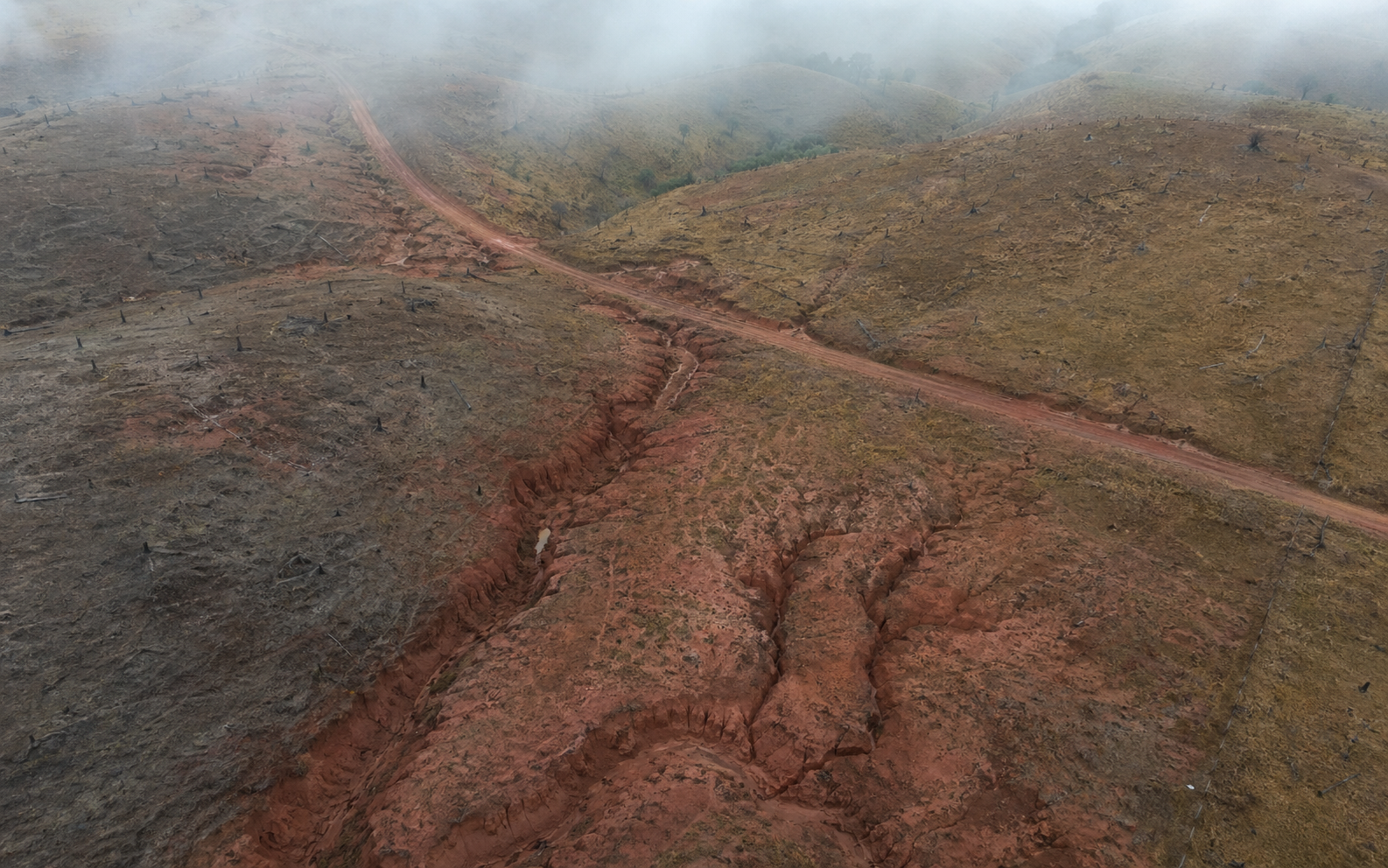 Área degradada vista por drone